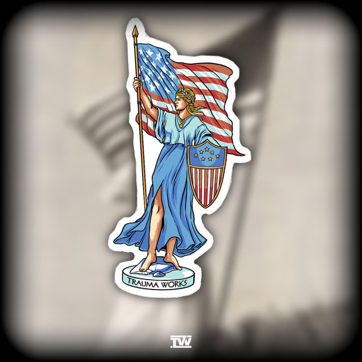 Lady Columbia Sticker